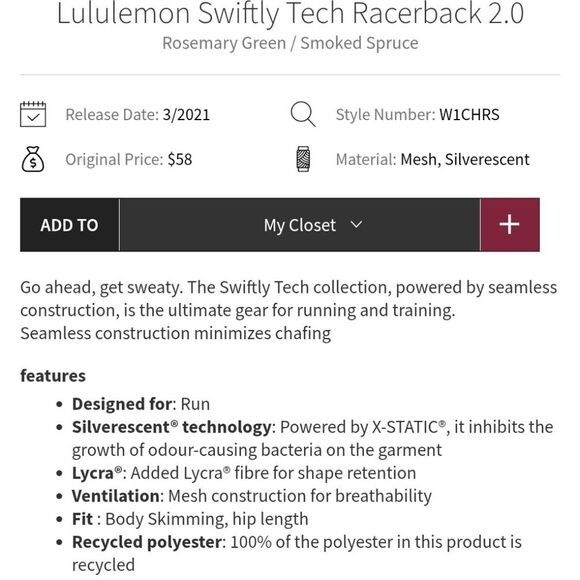 Lot Of 2 Lululemon Swiftly Tech Racerback Rosemary Green And Neo Mint Size 8 - Picture 13 of 14